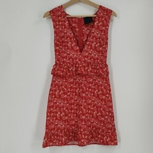 Nightwalker Floral Printed V Neck Dress